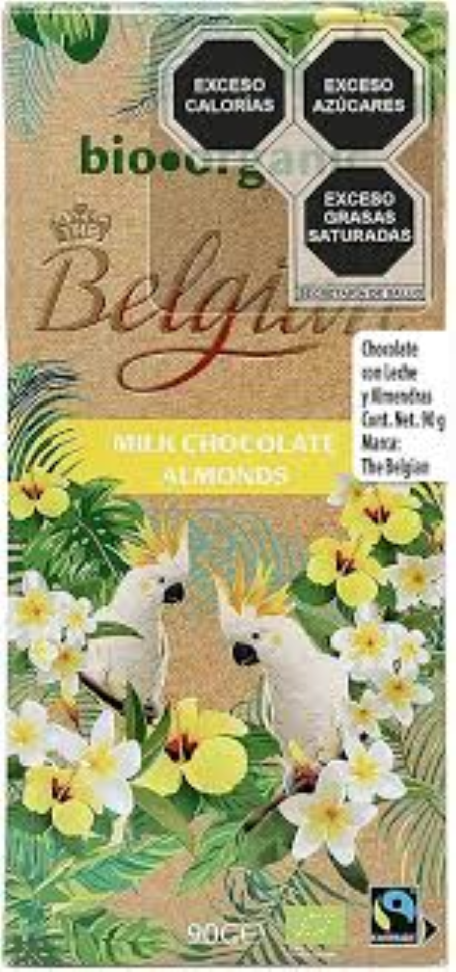 THE BELGIAN ORGANIC MILK CHOCO ALMOND 90G